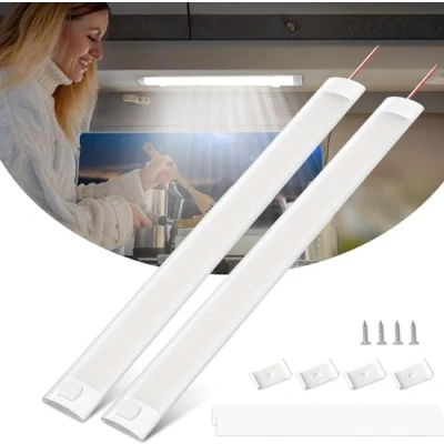 Abbildung von Bonlux 12 Volt LED Lampe Wohnmobil, 120 12V Leiste Auto Innenbeleuchtung mit Schalter für Van Bus Caravan Boat Küche Bad Bar LKW, 12W 6000K, 2 Stück