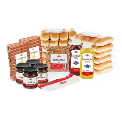Abbildung von Hot dog WORLD Set &quot;American Style&quot; (BEEF, 152 teiliges Set) für 48 Dogs