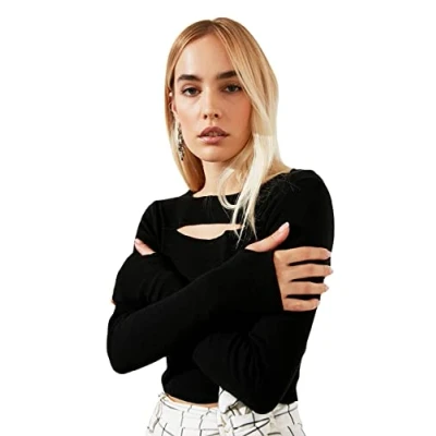 Abbildung von Trendyol Langarmshirt, Damen, Größe: Small, Black