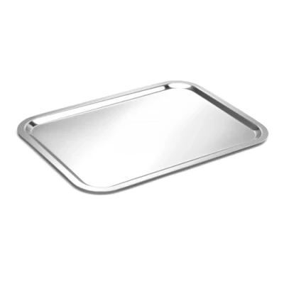 Abbildung von HENDI Servierplatte, für Thermo Tablett 424155, Catering, Sandwichplatte, Kühldisplay Schale, 395x283mm, Edelstahl