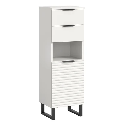 Abbildung von welltime Unterschrank &quot;Litica, Höhe 110 cm, 2 Schubkästen, 1 Tür, offenes Fach&quot;, Badschrank, Bad Midischrank, Badezimmer, Möbel
