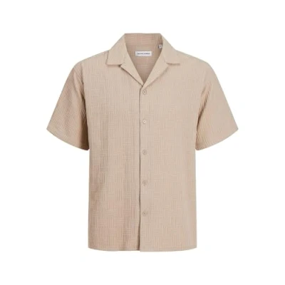 Abbildung von Jack &amp; Jones Jjematteo Resort Shirt Hemd, Herren, Größe: XS, Oxford tan