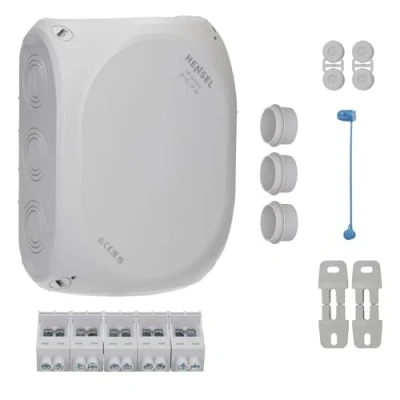 Abbildung von Hensel DK1616G Kabelabzweigkasten 6 16 qmm 3phasig, 25 1phasig, 5 polig Klemme IP 55