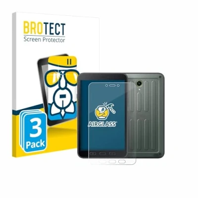 Abbildung von BROTECT Schutzglas für Samsung Galaxy Tab Active 5 (Hochformat) (3 Stück) Schutzfolie Panzer Folie Glas [Extrem Kratzfest 9H, Anti Fingerprint,
