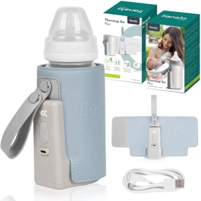 Abbildung von lionelo Babyflaschenwärmer THERMUP GO PLUS, Schnelles Erhitzen 5 Temperaturen, 3000 mAh, USB