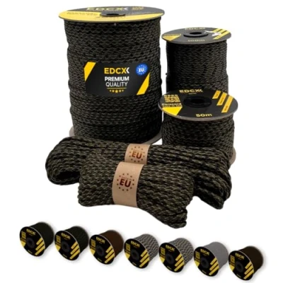 Abbildung von EdcX Paracord 4 mm, 20+ Militärfarben (15 m, 30 50 100 300 m) Ideal zum Basteln, Camping, Outdoor 100% Nylonseil mm Taktische Kordel 550 Typ III (Veteran,