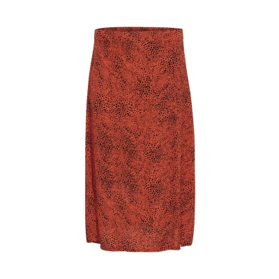 Abbildung von Kaffe Curve Aliana Maxirock, Damen, Größe: 52, Grenadine graphic animal