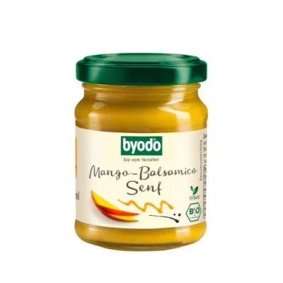 Abbildung von Byodo Bio Süßer Senf 2er Pack (2x200ml) 100% Zutaten Traditionell Bayerische Rezeptur Ideal für Wurst &amp; Sandwiches Frische Kleinchargen Herstellung