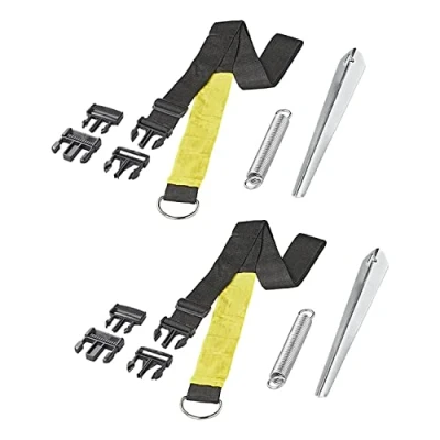 Abbildung von ProPlus 361728 Abspannset Abspannband 2 x 3 Meter mit Erdankern für Vorzelt Markise Wohnmobil Wohnwagen