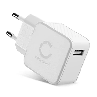 Abbildung von CELLONIC® USB Ladegerät für Handy Smartphone Tablet Kamera Mp3 GPS Ladeadapter mit Anschluss Stecker Strom Adapter: Ladestecker Steckdose Lader Netzstecker Netzteil Auflader