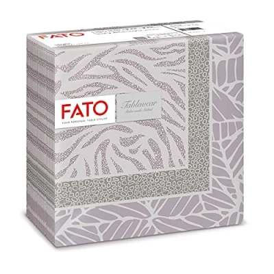 Abbildung von Fato Trockene Papierservietten, Airlaid, Textileffekt, Packung mit 50 Servietten, Größe 40x40 gefaltet in 4, Dekoration Dschungelstaub