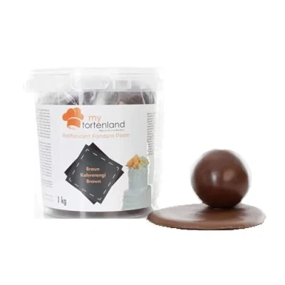Abbildung von Zuckerteig Rollfondant Zuckermasse Fondant 1 5kg 26 Farben Perfekt zum Modellieren von Figuren und Dekorationen Halal &amp; Koscher (Braun kg)