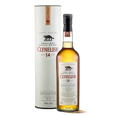 Abbildung von Clynelish 14 Jahre Single Malt Scotch Whisky Ideales Geschenk für Liebhaber handverlesen aus den schottischen Highlands 46% vol 700ml Einzelflasche