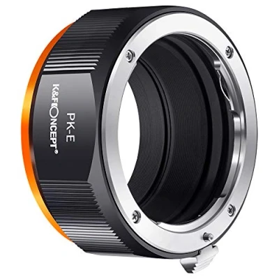 Abbildung von K&amp;F Concept M17105 PK NEX Hochpräziser Adapterring Objektivadapter für Pentax K Mount Objektiv auf Sony Alpha E Kamera