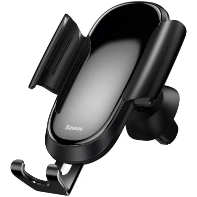 Abbildung von Baseus Future Gravity Car Mount Handyhalterung für das Auto Lüftungsgitter schwarz Aluminium