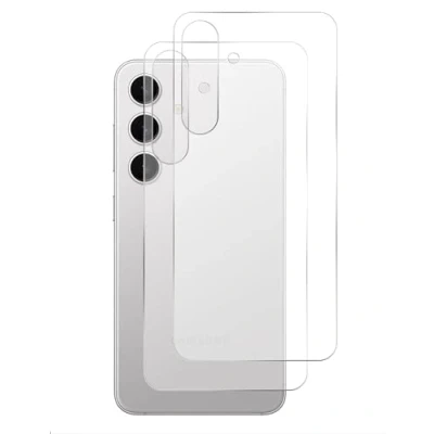 Abbildung von GIOPUEY Rückseite Folie Kompatibel mit Samsung Galaxy S24, Hochwertige Materialien TPU Matte Textur S24 Schutzfolie Translucent [2 Stück]