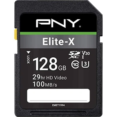 Abbildung von PNY Elite X SDXC card 128GB Class 10 UHS I U3 100MB/s