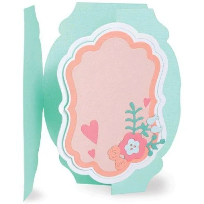 Abbildung von Sizzix Thinlits Die Set 7PK Card Label Fold a Long 665807 Jen (01 22)