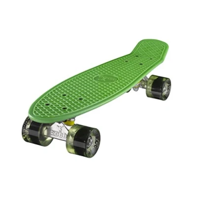 Abbildung von Ridge Skateboard 55 cm Mini Cruiser Retro Stil In M Rollen Komplett U Fertig Montiert Klar Grün