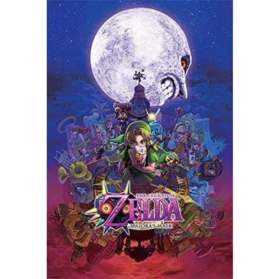 Abbildung von Nintendo The Legend of Zelda Poster Majora&#039;s Mask (61 cm x 91,5 cm) + Geschenkverpackung. Verschenkfertig!