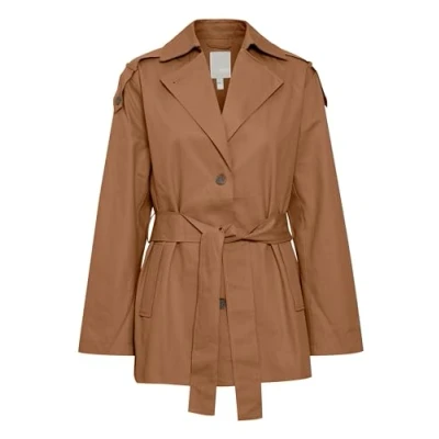 Abbildung von Fransa Frnina Trenchcoat, Damen, Größe: Large, Coca mocha