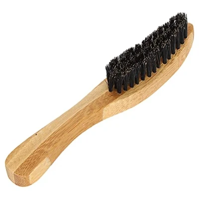Abbildung von Bartbürste, Holz Bartkamm, Wildschweinborstenbürste mit Griff, Pflege für Schnurrbarthaare, Bartbürste Männer, Dual Action Holzkamm und Reisetasche,Ideal