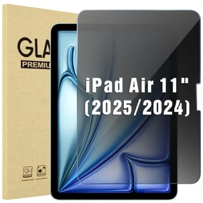 Abbildung von ProCase Sichtschutz Schutzfolie für iPad Air 11“ M2 2024, Panzer Glas Folie Displayschutz Blickschutz Panzerglasfolie, Privacy Schutzglas Anti Spy Screen Protector Privat Blickschutzfolie 1 Stück