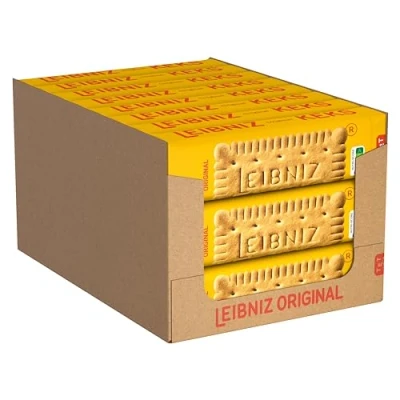 Abbildung von LEIBNIZ Original Butterkeks, 24er Pack, die Nr 1 unter den Butterkeksen, knusprige Kekse in Großpackung als Vorrat oder zum Verkauf (24 x 200 g)