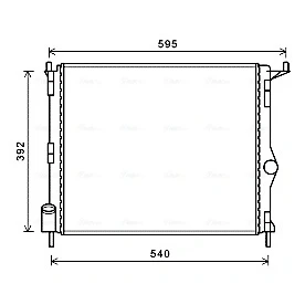 Abbildung von AVA COOLING SYSTEMS RTA2476 Kühler, Motorkühlung Aluminium 480mm 414mm 23mm Kühlrippen mechanisch gefügt DACIA: Logan I MCV, Sandero