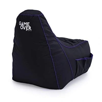 Abbildung von Game Over Video Spiele sitzsack Erwachsene, Indoor Outdoor Bean Bag, Sessel für Gaming Room, Headset Halter &amp; Seitentaschen Controller,Gaming (Drachenhaut)