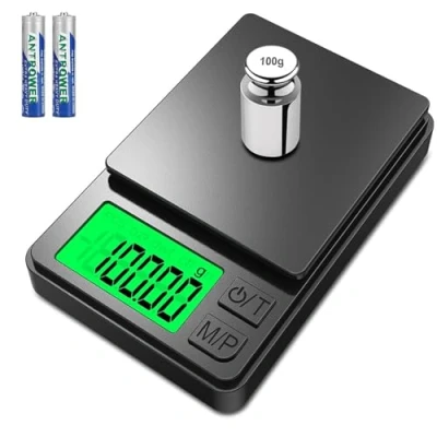 Abbildung von Feinwaage, 1000g/0.01g Digitale Präzisionswaage, Präzisions Mini Küchenwaage, Digitalwaage Feinwaage Goldwaage Münzwaage mit LCD Display, Tara Funktion,7 Einheiten, für Küche,Kaffee,Schmuck,Getreide