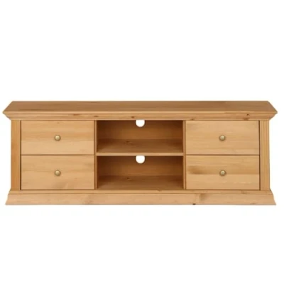 Abbildung von Clever Moebel TV Schrank Lowboard aus Kiefernholz gelaugt, im Landhausstil