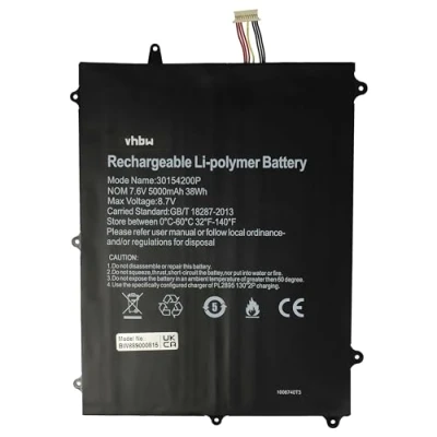 Abbildung von vhbw Akku kompatibel mit Trekstor Primebook C13B, Bmax Y13, X14, C13 Notebook (5000 mAh, 7,6 V, Li Polymer)
