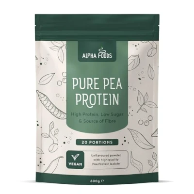 Abbildung von Veganes Proteinpulver Naturbelassen 600g Eiweißpulver Reines Erbsenproteinpulver Premiumqualität Protein Made in Germany Alpha Foods