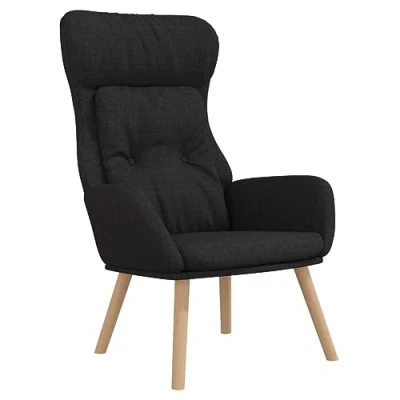 Abbildung von vidaXL Relaxsessel Fernsehsessel TV Sessel Polsterstuhl Relaxstuhl Polstersessel Armsessel Ruhesessel Lesesessel Wohnzimmer Schwarz Stoff