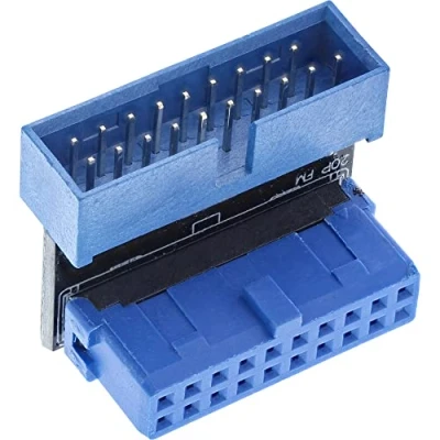 Abbildung von InLine® USB 3.0 Adapter intern, Pfostenanschluss Stecker auf Buchse, nach unten gewinkelt