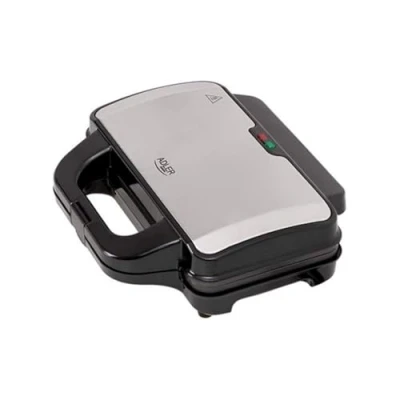 Abbildung von Adler Sandwichmaker AD 3043 Sandwich Maker, Toaster, XXL Sandwich, Antihaftbeschichtung, schwarz / silber