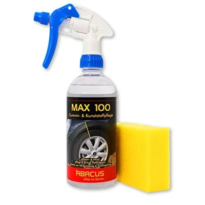 Abbildung von ABACUS® 500 ml Max 100 Gummi &amp; Kunststoffpflege mit Schwamm (7578)