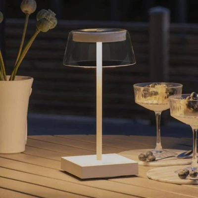 Abbildung von KONSTSMIDE LED Tischleuchte Scilla, fest integriert, Warmweiß, Scilla USB weiss, Farbtemperatur, dimmbar