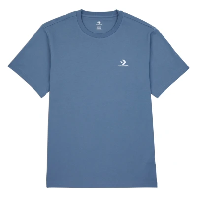 Abbildung von Converse GO TO Embroidered STAR Chevron Standard FIT Unisex Tshirt basic, Größe: Large, Lakeside blue