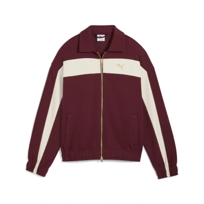 Abbildung von PUMA T7 Relaxed Track Jacket Women, Kleidung, Ruby Shimmer, XL