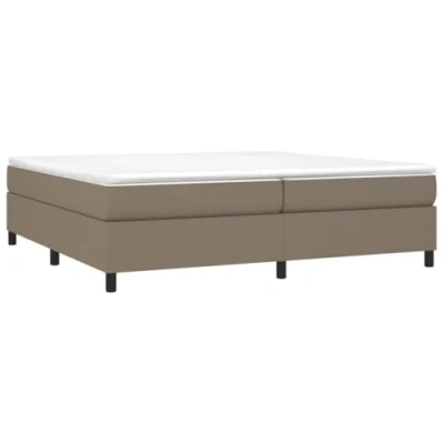 Abbildung von vidaXL Bettgestell, Polsterbett Bett für Schlafzimmer, Bettrahmen mit Lattenrost, Schlafzimmerbett Doppelbett, Taupe 200x200cm Stoff