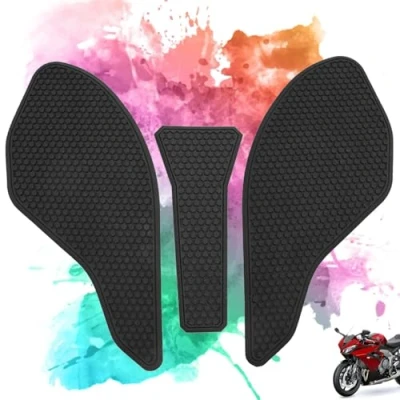 Abbildung von DFFMQSJ Motorrad Tankpad, kompatibel mit Triumph Daytona 675/R Street Triple 765 R/RS, Rutschfester seitlicher Benzin /Öltankschutz, Tankschutzaufkleber, Kniegriff Traktionspads