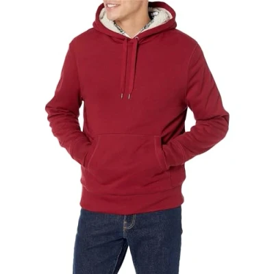 Abbildung von Amazon Essentials Herren Kapuzenpulli mit Sherpa Futter, Rot, XS