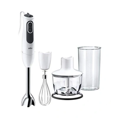 Abbildung von Braun Stabmixer &quot;MQ 3135 WH Sauce MultiQuick 3&quot;, 750 W, mit Schneebesen, 500 ml Zerkleinerer und 600 Mixbecher