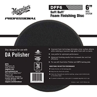 Abbildung von Meguiar&#039;s DFF6 Soft Buff DA Foam Finishing Disc Polierpad, Härtegrad: weich, 6&#039;&#039;