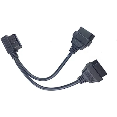 Abbildung von GFFG OBD2 Diagnose Kabel, Auto 16 Pin J962 OBDII Stecker Auf Zwei Weiblichen Verlängerung Kabel 1 to 2 Y Splitter Adapter Verlängerungs