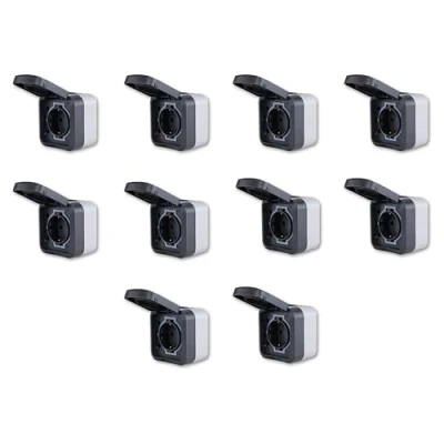 Abbildung von REV 10x Steckdose 1 fach AquaStorm SPARSET Feuchtraum IP55, zweipolig, Aufputz, 230V, 16A, anthrazit