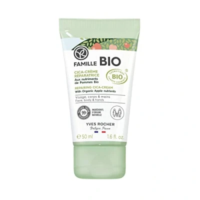 Abbildung von Yves Rocher Cica Repair Creme, repariert und beruhigt geschwächte gereizte Haut, heilend, für die ganze Familie, Bio Apfelaktiv, 50 ml