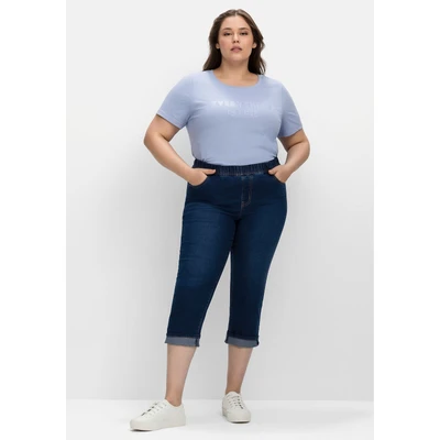 Abbildung von Sheego Schlupfjeans &quot;Große Größen&quot;, aus elastischem Denim
